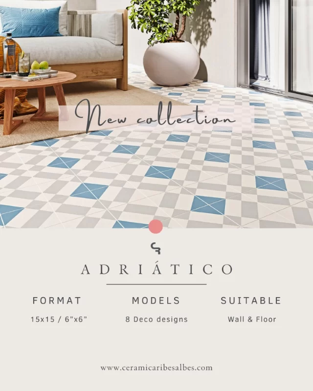 🔷 New collection: 𝐀𝐝𝐫𝐢𝐚́𝐭𝐢𝐜𝐨. It comes in 15×15 cm format with 8 decorative models that combine clean shapes and soft colours to create visual compositions full of personality.Perfect for floor and wall tiles that are committed to clarity, symmetry and a contemporary touch.┄┄┄┄┄┄┄┄┄🔷 Nueva colección: 𝐀𝐝𝐫𝐢𝐚́𝐭𝐢𝐜𝐨. Se presenta en formato 15×15 cm con 8 modelos decorativos que combinan formas limpias y colores suaves para crear composiciones visuales llenas de personalidad.Perfecta para pavimentos y revestimientos que apuestan por la claridad, la simetría y un toque contemporáneo.𝐈𝐍𝐅𝐎 comercial@ceramicaribesalbes.com | +34 964 60 32 52ᴄᴀᴛᴀʟᴏɢᴜᴇs | ᴄᴀᴛᴀ́ʟᴏɢᴏs 𝐰𝐰𝐰.𝐜𝐞𝐫𝐚𝐦𝐢𝐜𝐚𝐫𝐢𝐛𝐞𝐬𝐚𝐥𝐛𝐞𝐬.𝐜𝐨𝐦 𝘈𝘭𝘸𝘢𝘺𝘴 𝘏𝘪𝘨𝘩 𝘘𝘶𝘢𝘭𝘪𝘵𝘺#Tile #CerámicaRibesalbes #MadeInSpain #Cerámica #Azulejos #España #New #Nuevo #Colección #PorcelainTiles #Inspiración #Adriatico #Colores #Colours #AlwaysHighQuality