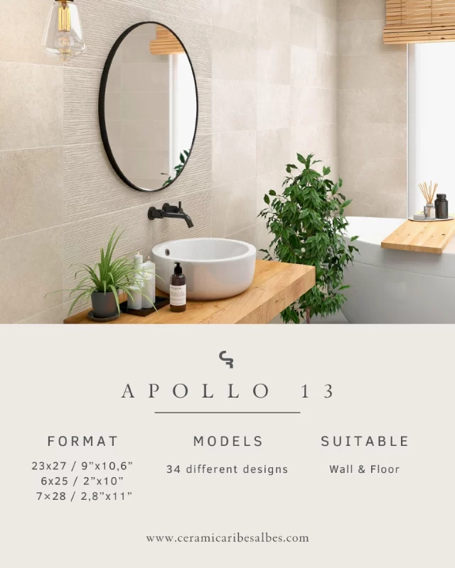 🌿 𝐀𝐩𝐨𝐥𝐥𝐨 𝟏𝟑: a fusion of textures, color, and botanical inspiration.

With 34 different models, this collection blends matte finishes, floral patterns, and geometric formats to offer endless design possibilities. From hexagonal pieces to rectangular formats, it adapts perfectly to residential and commercial projects with personality and unique style.

┄┄┄┄┄┄┄┄┄

🌿𝐀𝐩𝐨𝐥𝐥𝐨 𝟏𝟑: una fusión de texturas, color e inspiración botánica.

Con 34 modelos diferentes, esta colección combina acabados mates, motivos florales y formatos geométricos para ofrecer infinitas posibilidades de diseño. Desde piezas hexagonales hasta formatos rectangulares, se adapta a proyectos residenciales y comerciales con personalidad y estilo propio.

𝐈𝐍𝐅𝐎 comercial@ceramicaribesalbes.com | +34 964 60 32 52
ᴄᴀᴛᴀʟᴏɢᴜᴇs | ᴄᴀᴛᴀ́ʟᴏɢᴏs 𝐰𝐰𝐰.𝐜𝐞𝐫𝐚𝐦𝐢𝐜𝐚𝐫𝐢𝐛𝐞𝐬𝐚𝐥𝐛𝐞𝐬.𝐜𝐨𝐦 
𝘈𝘭𝘸𝘢𝘺𝘴 𝘏𝘪𝘨𝘩 𝘘𝘶𝘢𝘭𝘪𝘵𝘺

#Tile #CerámicaRibesalbes #MadeInSpain #Cerámica #Azulejos #España #New #Nuevo #Colección #PorcelainTiles #Inspiración #Apollo13 #Colores #Colours #AlwaysHighQuality