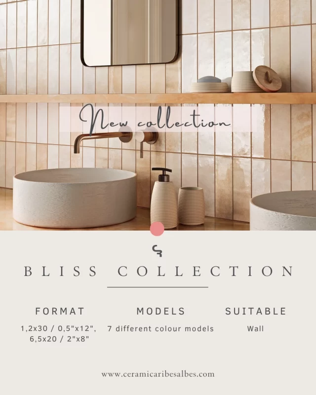 ✨ 𝐁𝐥𝐢𝐬𝐬: our new collection, full of charm and serenity.Wall tiles with handcrafted essence, glossy finish, and a soft colour palette that brings calm and style to any space.🎨 7 colours | 2 formats👉 Which one is your favourite?┄┄┄┄┄┄┄┄┄✨ 𝐁𝐥𝐢𝐬𝐬: nueva colección, encanto sin límites.Azulejos con esencia artesanal, acabado brillo y una paleta de tonos suaves que llenan de calma y estilo cualquier espacio.🎨 7 colores | 2 formatos👉 ¿Cuál es tu favorito?𝐈𝐍𝐅𝐎 comercial@ceramicaribesalbes.com | +34 964 60 32 52ᴄᴀᴛᴀʟᴏɢᴜᴇs | ᴄᴀᴛᴀ́ʟᴏɢᴏs 𝐰𝐰𝐰.𝐜𝐞𝐫𝐚𝐦𝐢𝐜𝐚𝐫𝐢𝐛𝐞𝐬𝐚𝐥𝐛𝐞𝐬.𝐜𝐨𝐦 𝘈𝘭𝘸𝘢𝘺𝘴 𝘏𝘪𝘨𝘩 𝘘𝘶𝘢𝘭𝘪𝘵𝘺#Tile #CerámicaRibesalbes #MadeInSpain#Cerámica #Azulejos #España #New #Nuevo#Colección #PorcelainTiles #Inspiración #Bliss #BlissCollection #Colours #AlwaysHighQuality